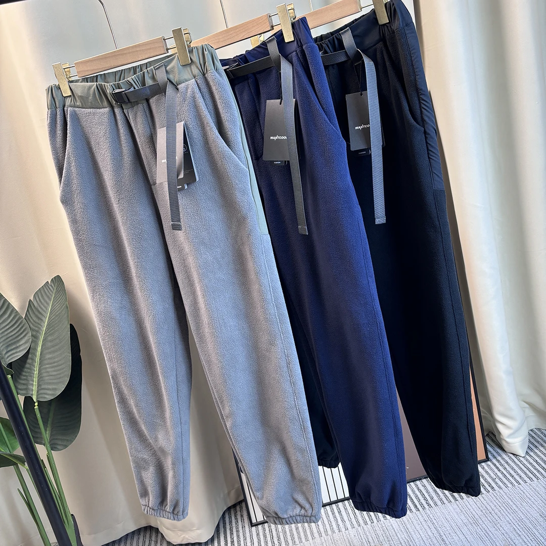 户外山系！男秋冬立体裁剪机能防风双面摇粒绒保暖束脚卫裤休闲裤