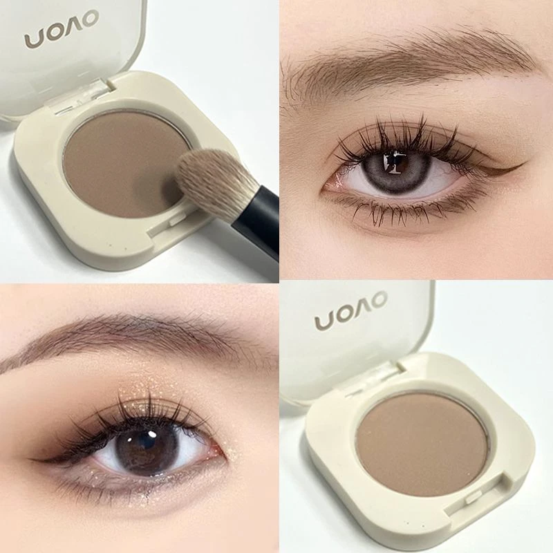 novo懒人单色哑光眼影盘推荐杏仁玫瑰大地茶棕打底百搭易上色提亮