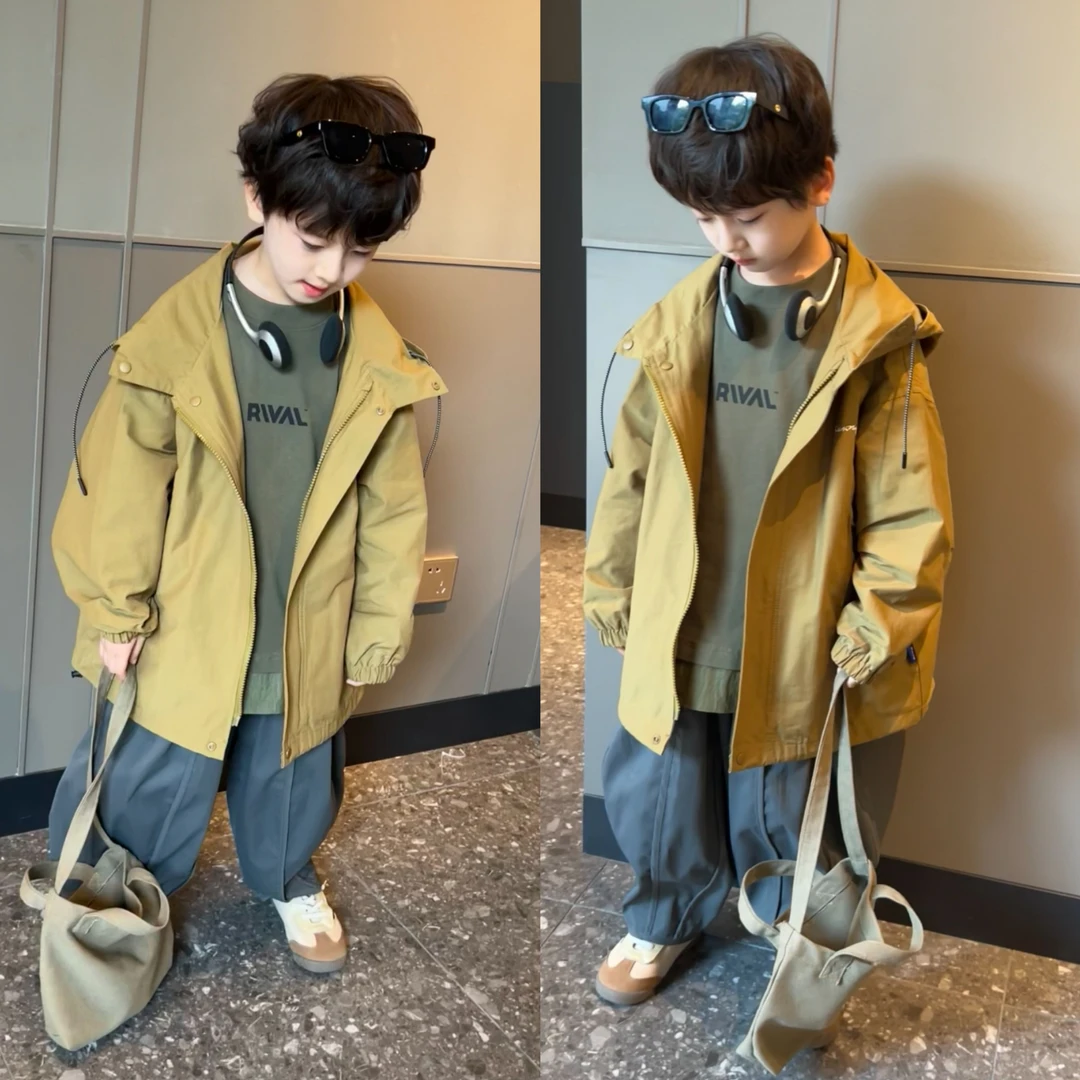 【一歌时代】儿童连帽外套洋气韩版百搭外套秋季时尚男童外套YG5271