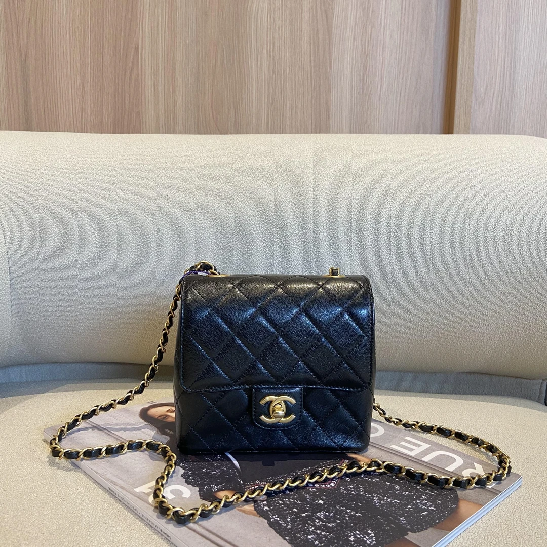 95新 Chanel/香奈儿 壹臻中古/22K黑金新款方胖子 82408753