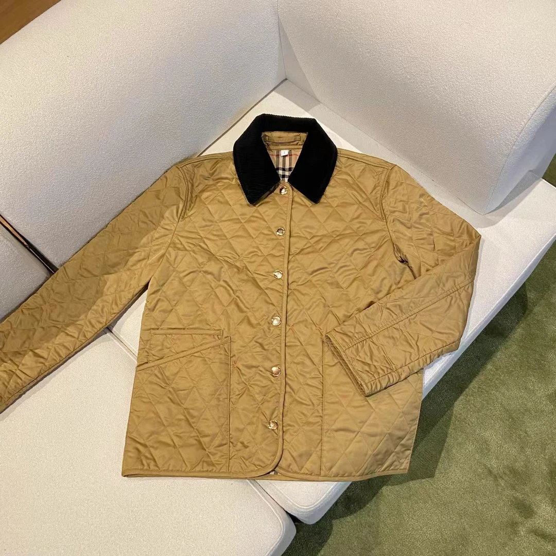 95新 BURBERRY/博柏利 壹臻/黄金菱格棉服 s码 60706538