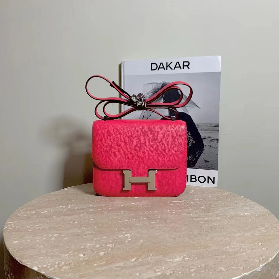 99新 Hermes/爱马仕  壹臻/Hermes 极致粉银扣康康19y刻14249479