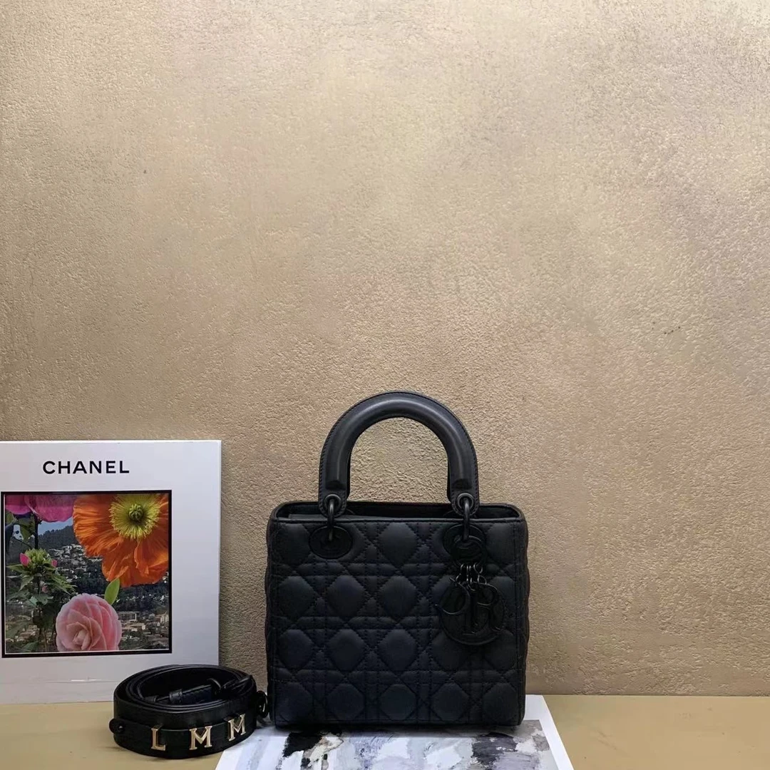 95新  DIOR/dior so black磨砂四格戴妃包 dx1678