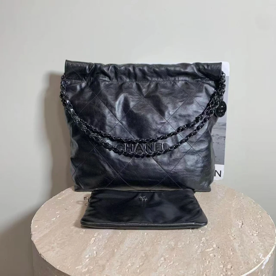 95新 Chanel/香奈儿 壹臻/ 22Ksoblack牛皮22bag包小号 57941688