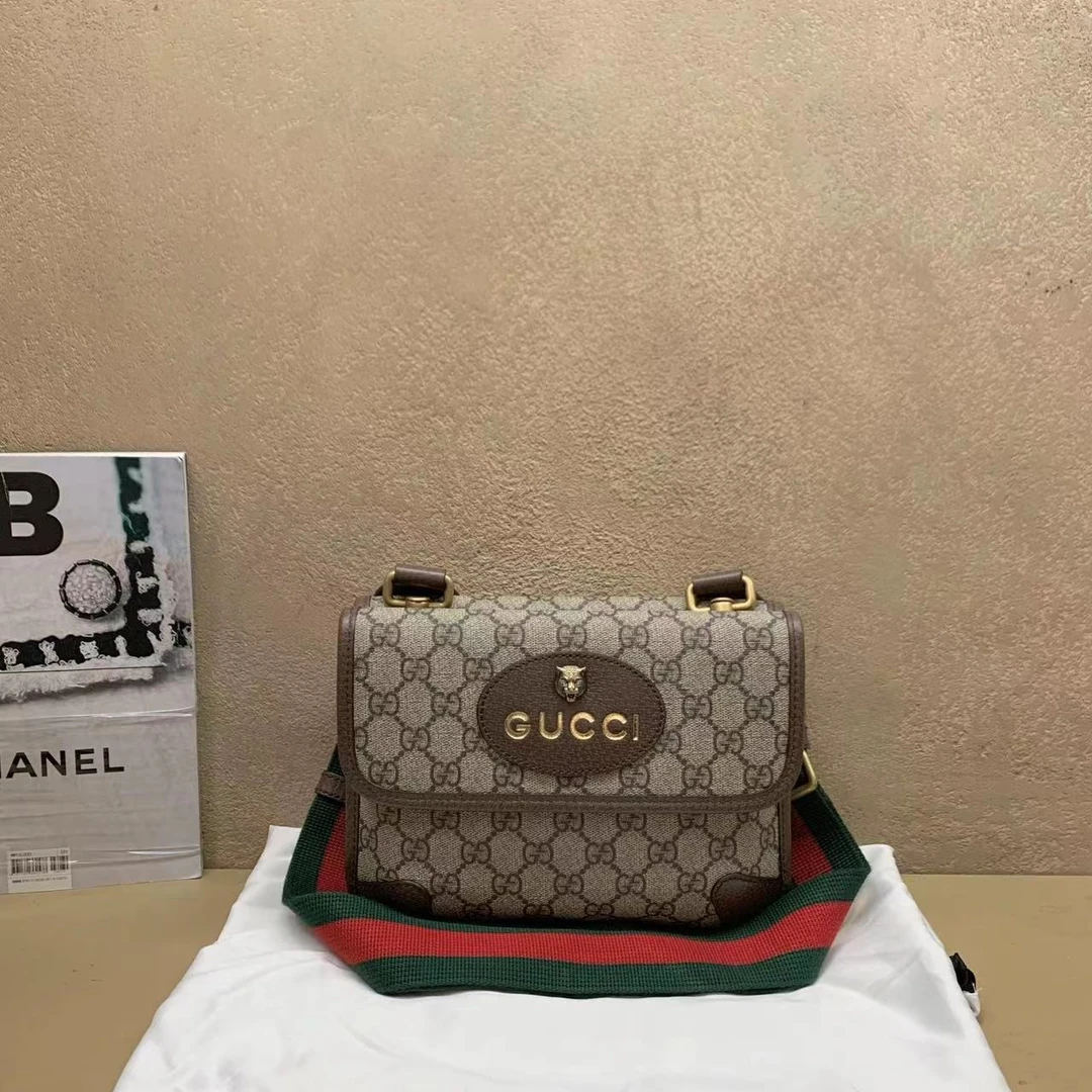 95新  壹臻中古/Gucci 老花双面虎头 腰包 18680124