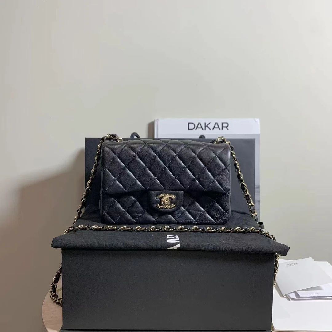 95新 Chanel/香奈儿 壹臻中古/22A黑金羊大mini 53210225