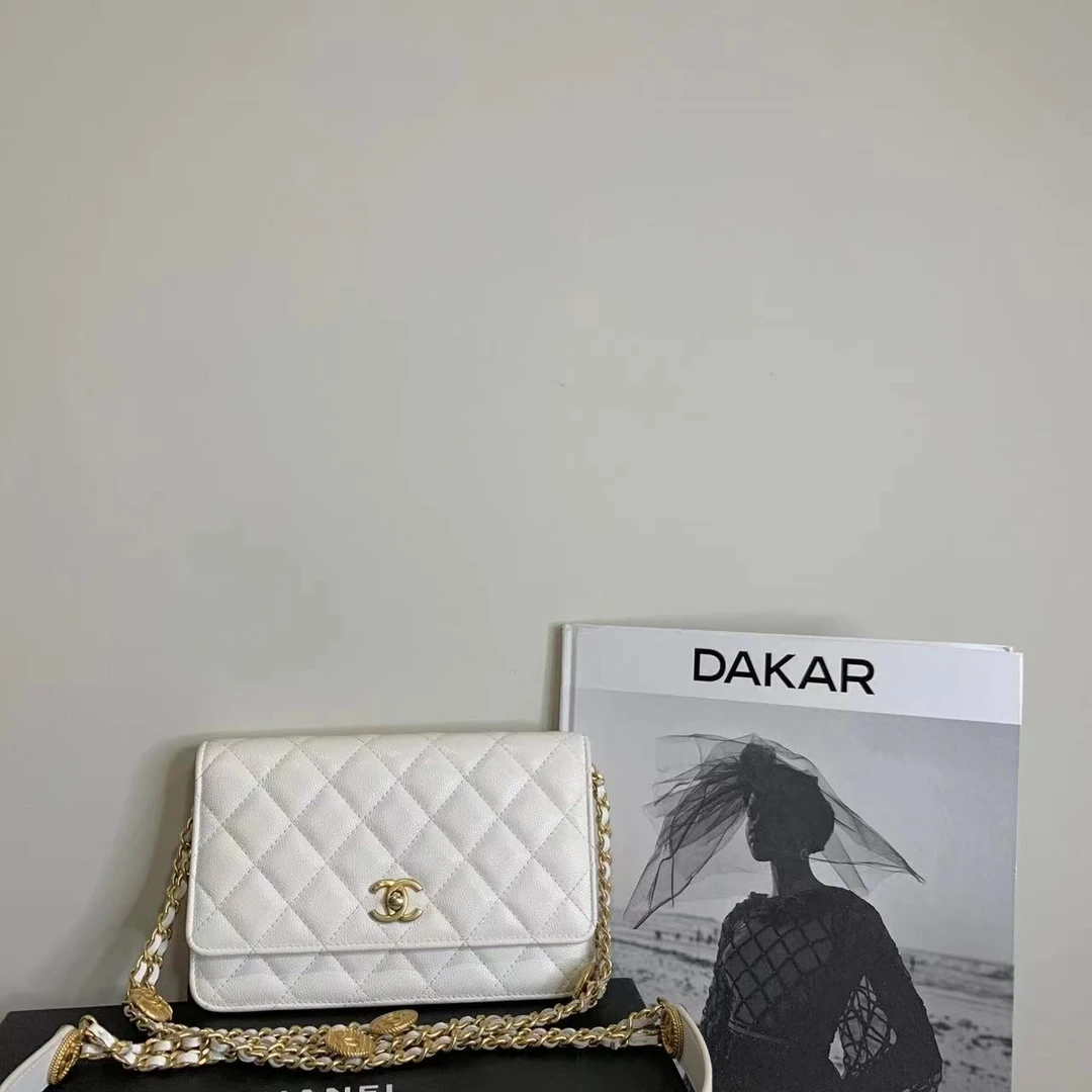 99新 Chanel/香奈儿 壹臻中古/ Chanel22A白金金币woc 10028997