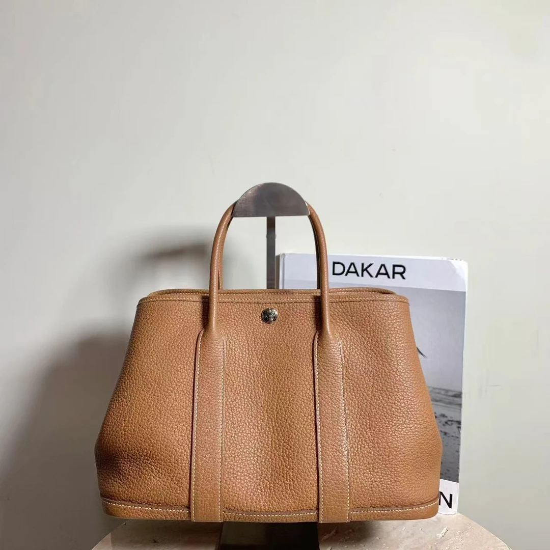 99新 Hermes/爱马仕 壹臻/Z刻 金棕花园30手提包/94632689