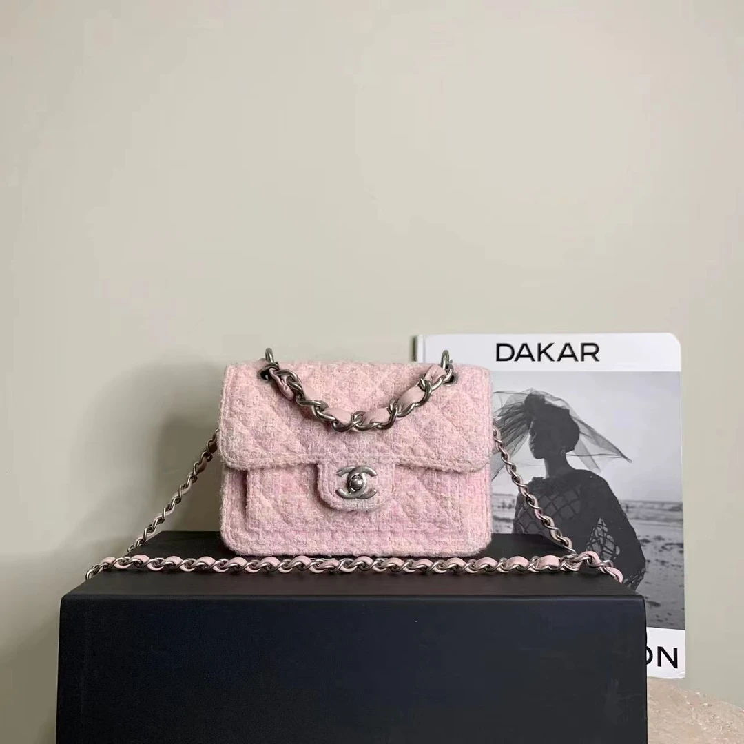 95新 Chanel/香奈儿 壹臻中古/23K粉色口盖包 86328116