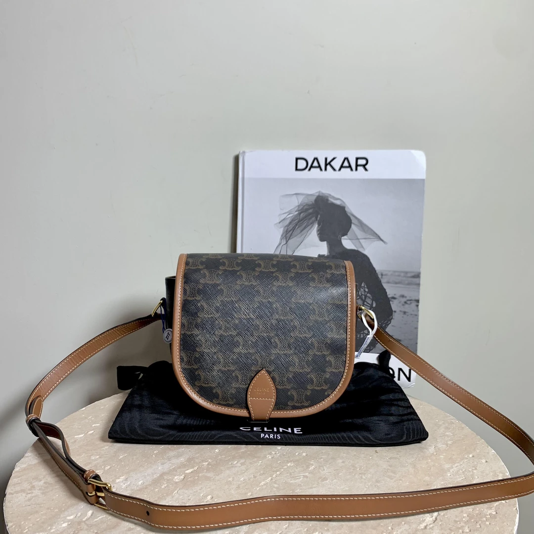 95新 Celine/思琳 susu壹臻/老花马鞍包中号 / 91891954