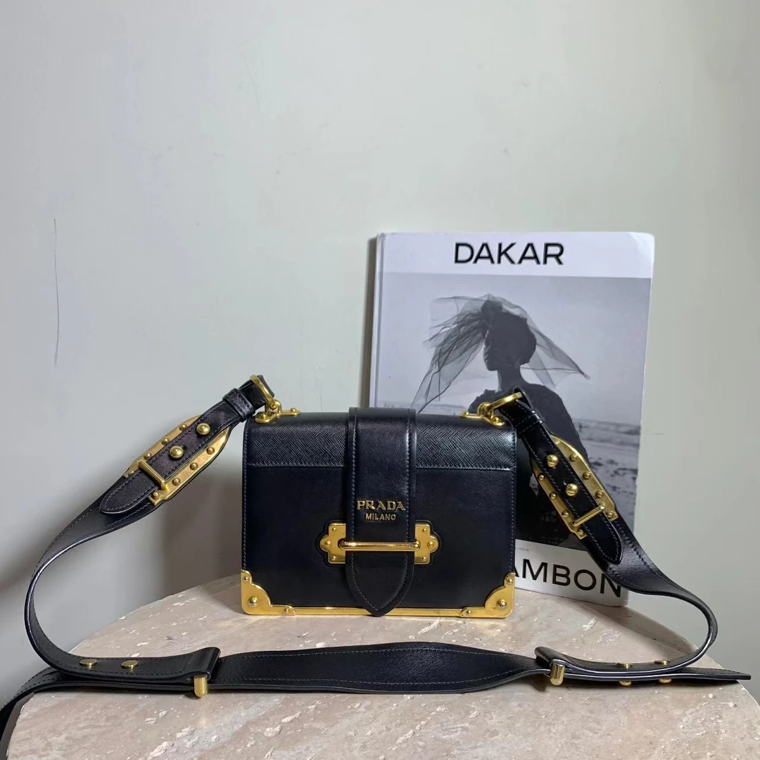 95新 Prada/普拉达 壹臻中古/95新cahier黑金宫廷盒子 26950559