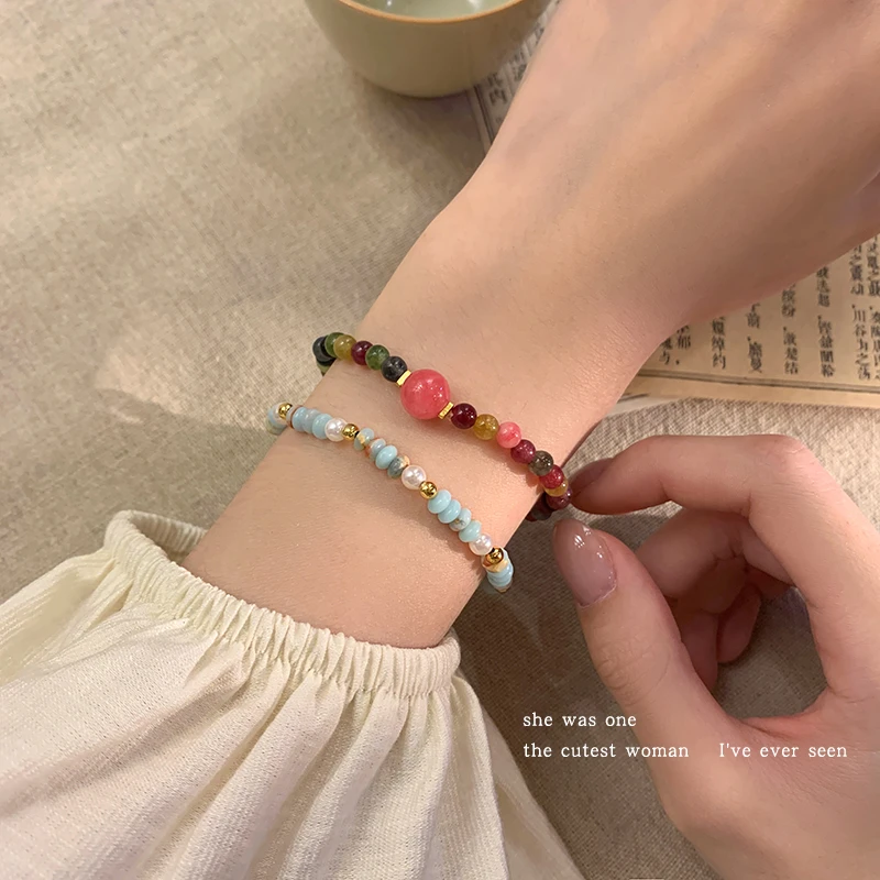 铜合金手链 新中式串珠手链小众设计手串 高级感古典优雅闺蜜手饰