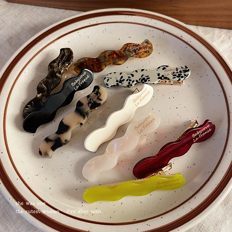 2025新款醋酸发夹女气质精致发卡前额刘海碎发侧边夹鸭嘴夹子头饰