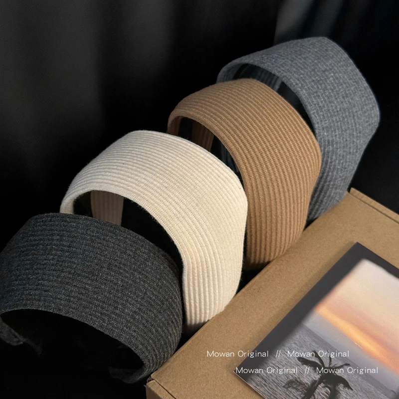 韩国宽边针织头箍高颅顶发箍发卡复古运动发带外出百搭网红头饰品