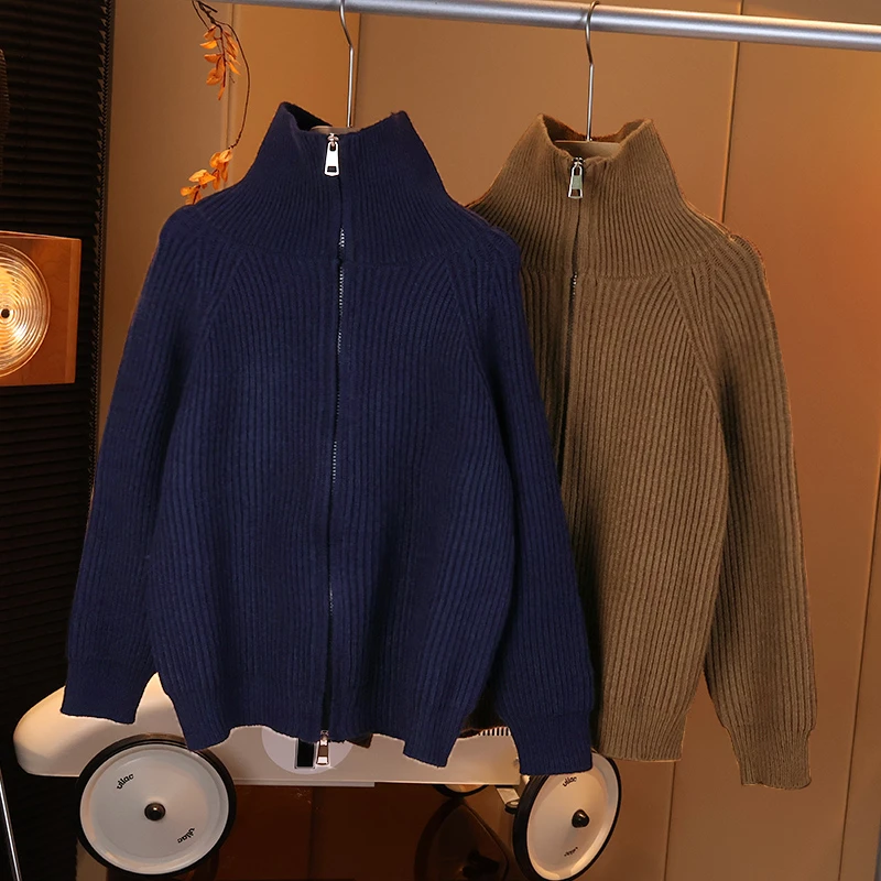 现货【半高领毛衣】男童复古洋气针织开衫春装中大童宽松G5482