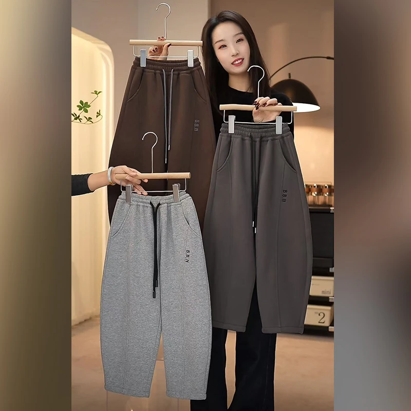 班贝纳【现货】男童运动卫裤加厚保暖加绒休闲裤冬款中大儿童G5625