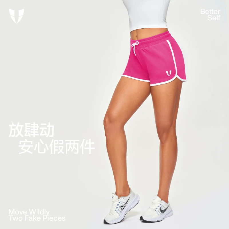 马甲线运动短裤三分女外穿健身跑步马拉松抽绳健身服夏F2412D598