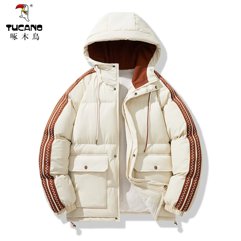 TUCANO/啄木鳥冬季连帽加厚棉服男士保暖宽松棉衣情侣防款风外套1