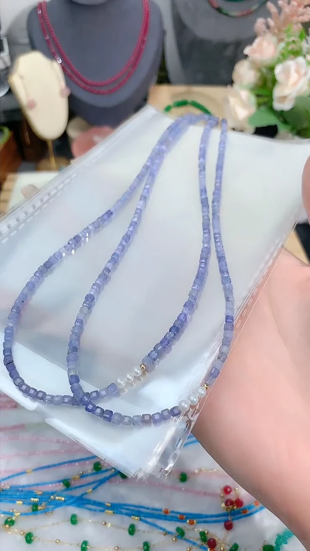 【闪购商品】坦桑石颈饰银S925镶嵌方69