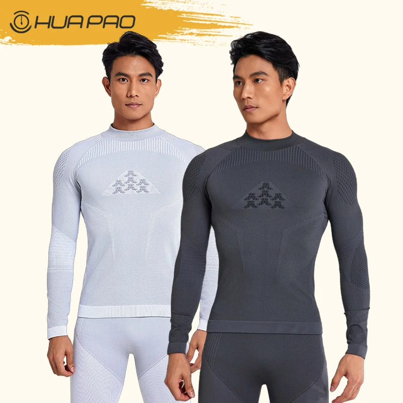画跑男士速干印花保暖紧身压缩衣套装健身长袖男款薄款透气跑步