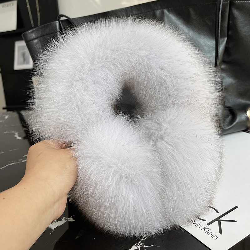 韩版可爱冬季保暖狐狸毛耳捂毛毛耳罩情侣皮草捂耳毛绒围脖两用女