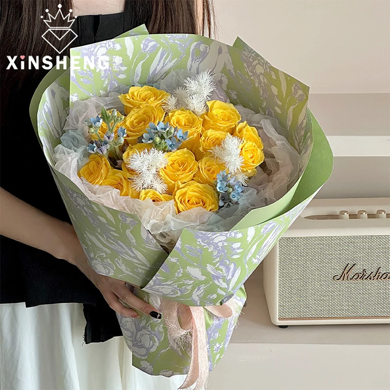 原创 新品梦境花园鲜花花束包花纸手工diy 花艺高级礼品包装材料