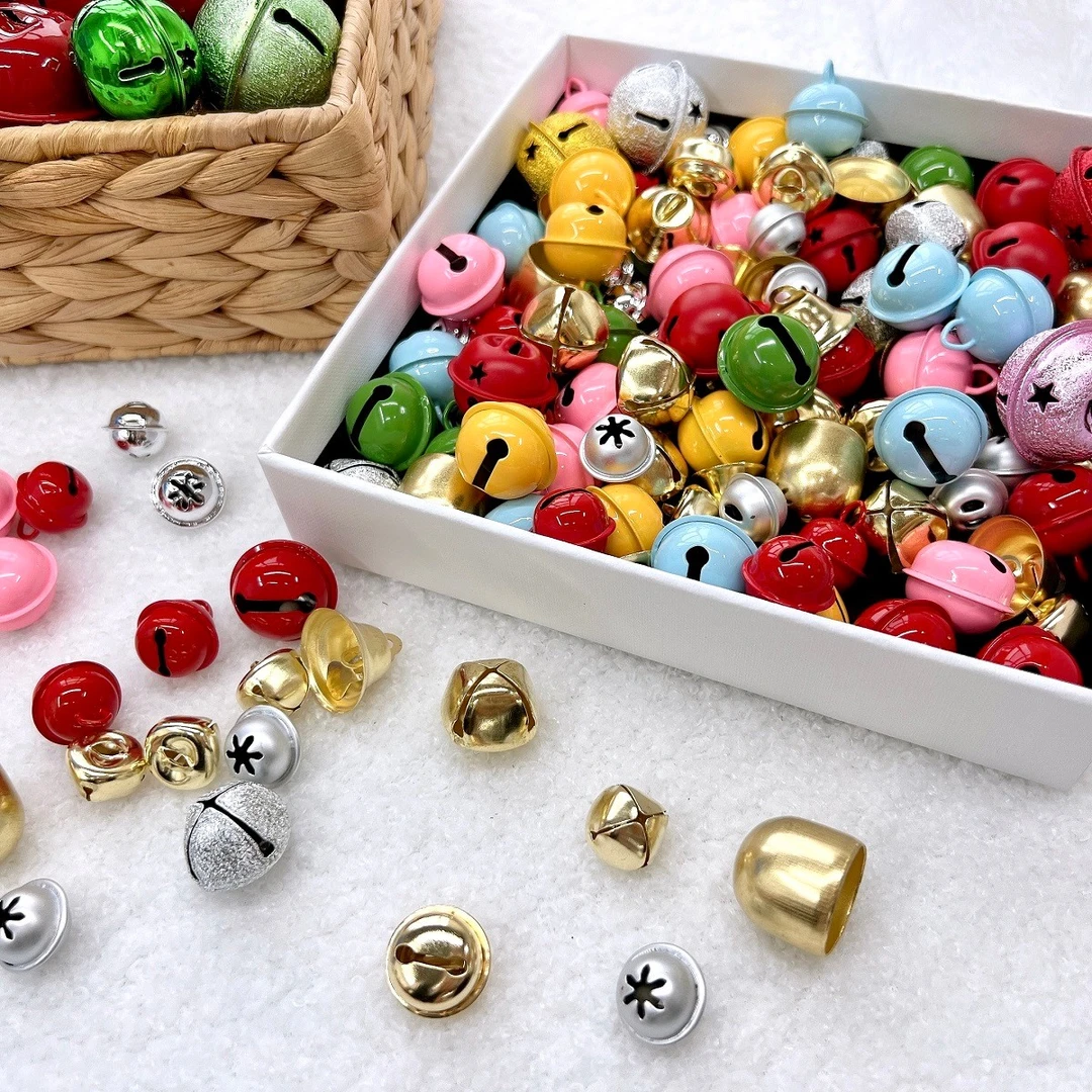 圣诞小铃铛圣诞节装饰品马卡龙糖果色铃铛圣诞树个性氛围挂件配饰