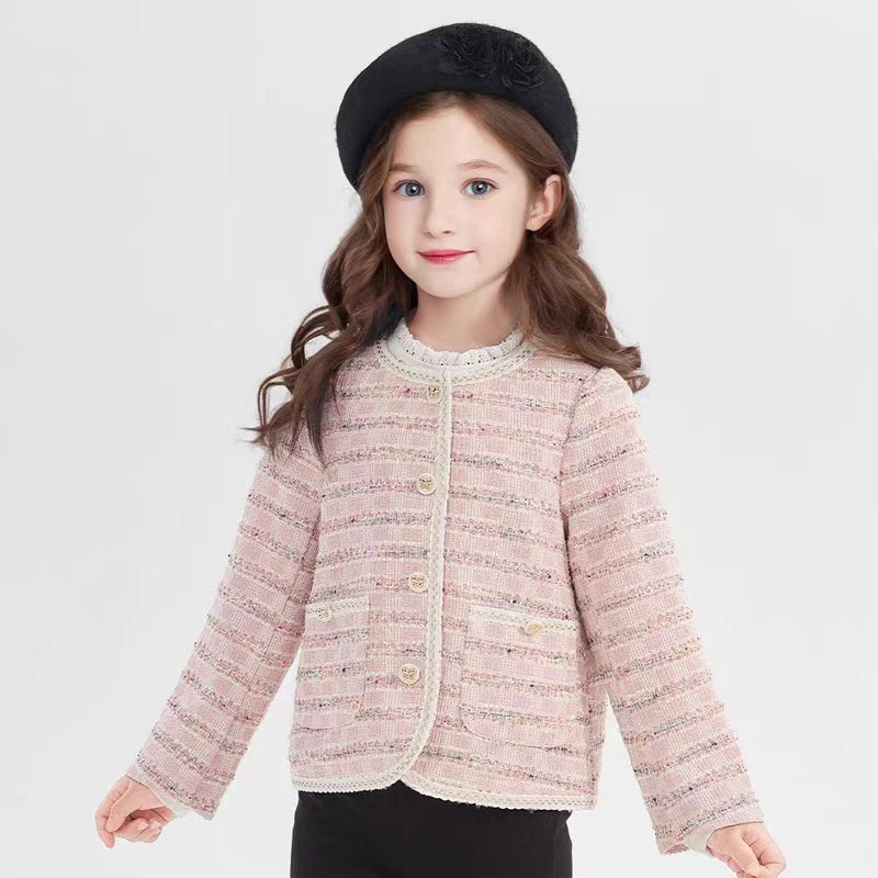 DEESHA/笛莎优雅甜美针织香风外套2024新款洋气时尚外套女童秋季