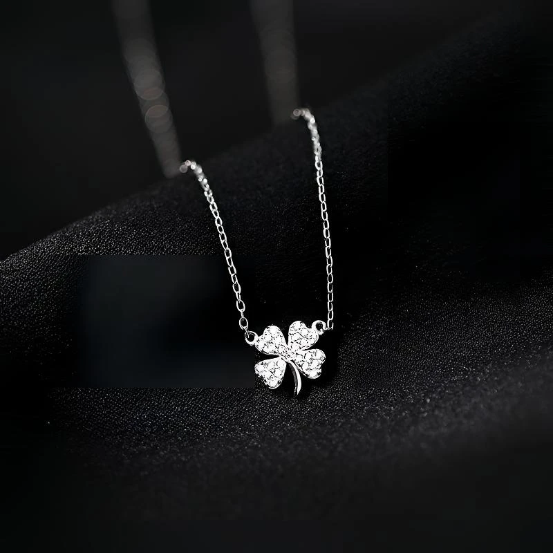 合金项链 爆款时尚女项链四叶草项链锁骨链百搭小情结项链