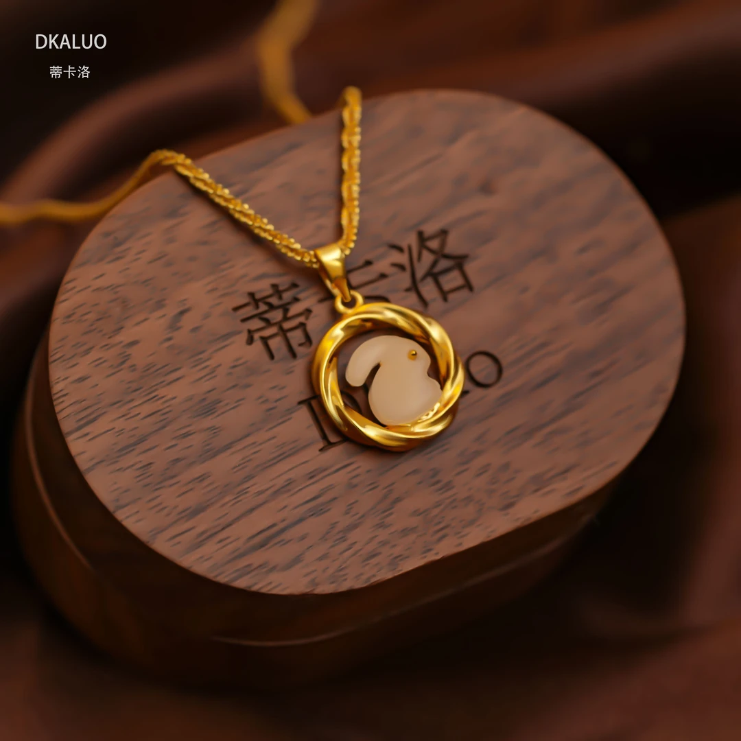 钛钢项链 【玉兔】不掉色气质时尚百搭简约项链高级感高档锁骨链