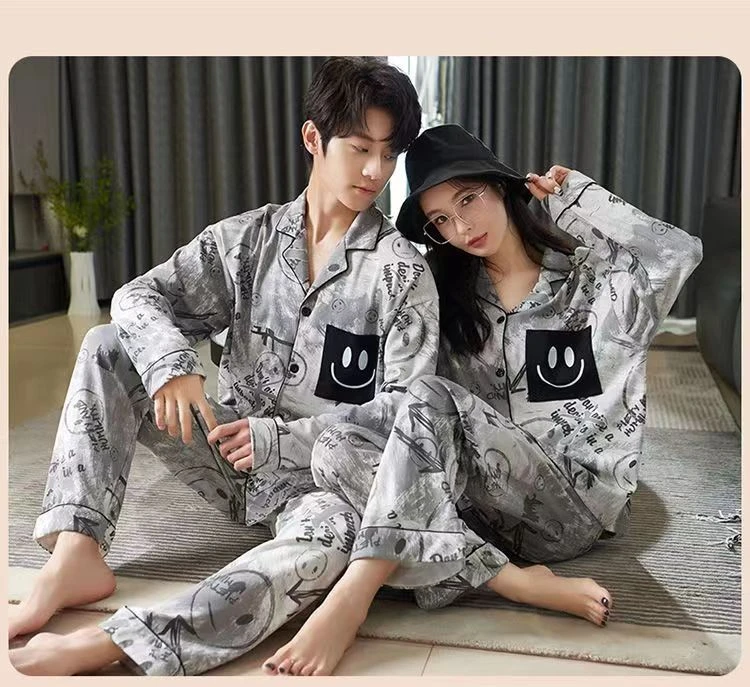 【情侣小熊】棉春秋睡衣女高级感网红家居服女士宽松网红大码网红