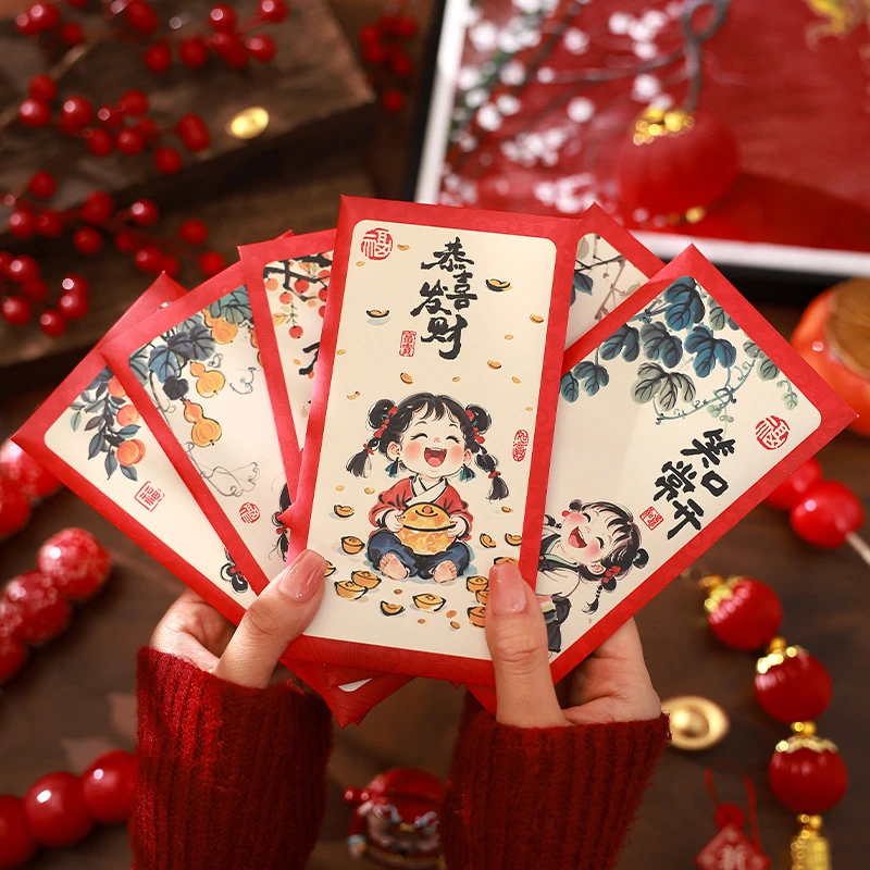 创意中式红包2025新款蛇年春节过年高档卡通压岁钱包袋新年利是封