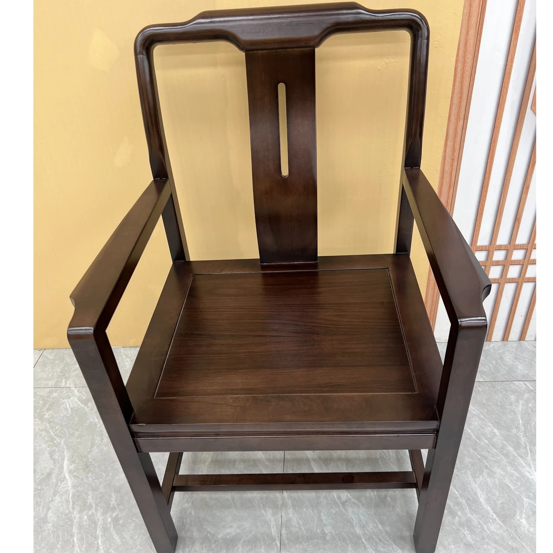 新中式禅意乌金木茶桌书房家用全实木单桌椅子单拍链接