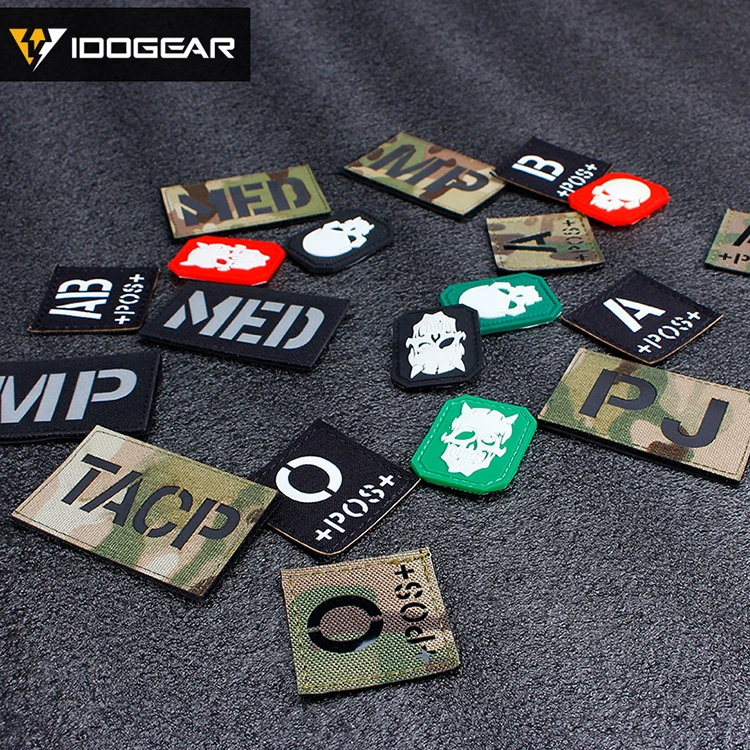 小钢蝎IDOGEAR 迷彩魔术贴TACP/MED/MP/PJ英文字母军迷臂章徽章