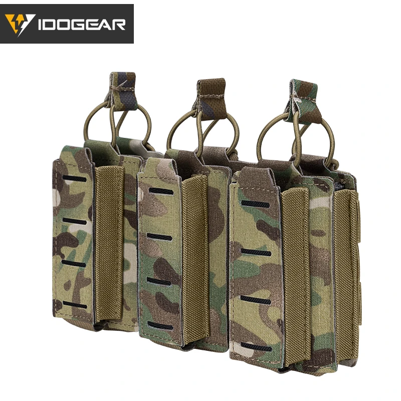 小钢蝎IDOGEAR 三联快拔套 5.56/9mm上开式大小双用夹套战术背心