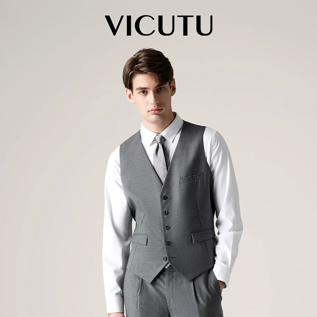 【801马甲】威可多男士西服马夹背心商务西服内搭上班灰色春秋时尚