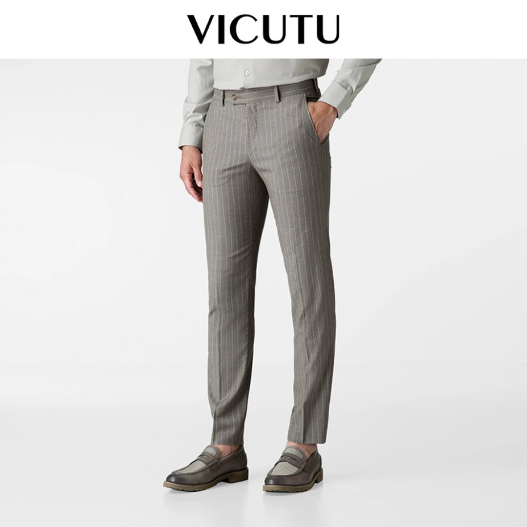 【羊毛西裤】威可多男士装西服裤子时尚西装长裤休闲裤商务直筒男装