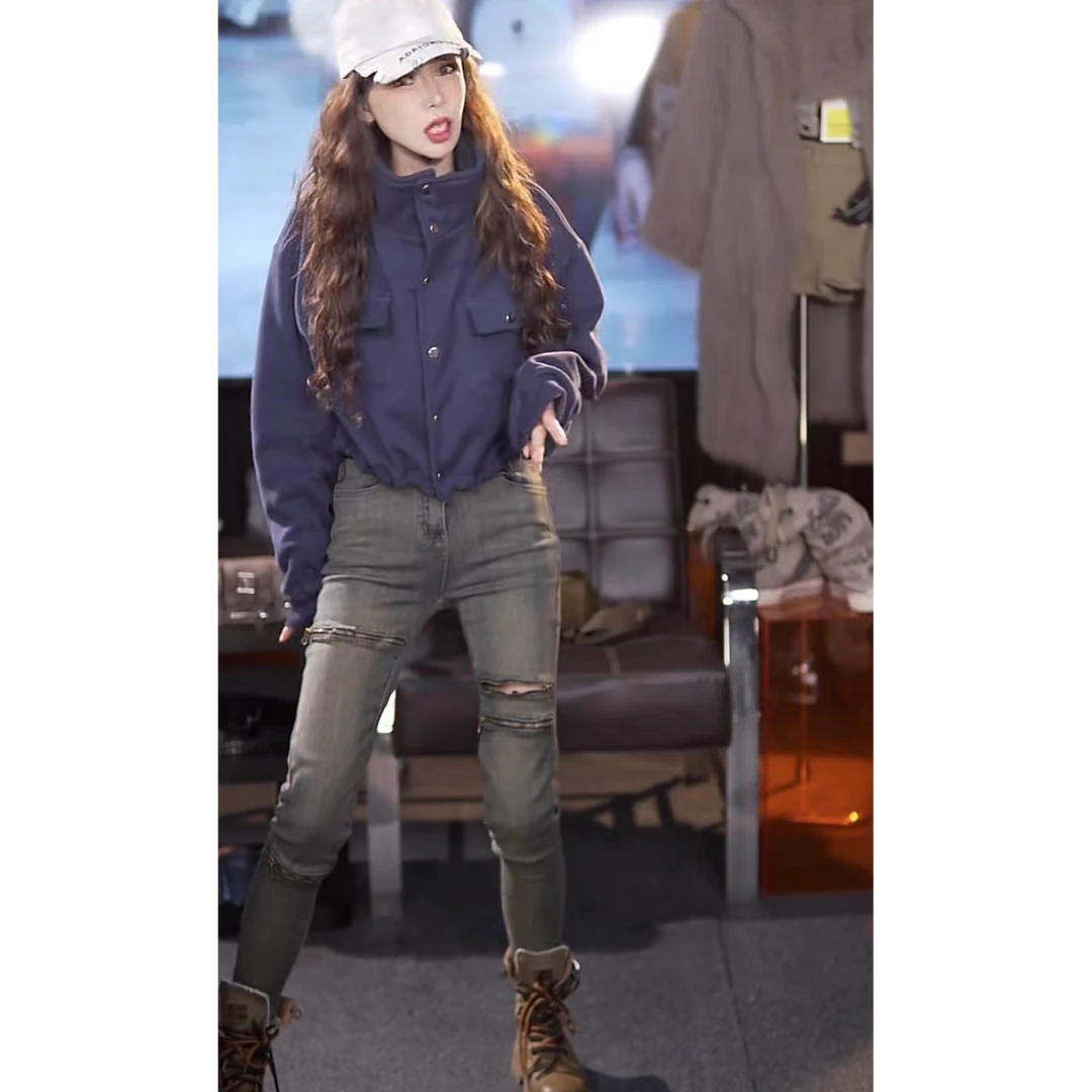 秋冬新款卫衣外套百搭显瘦工装夹克上衣