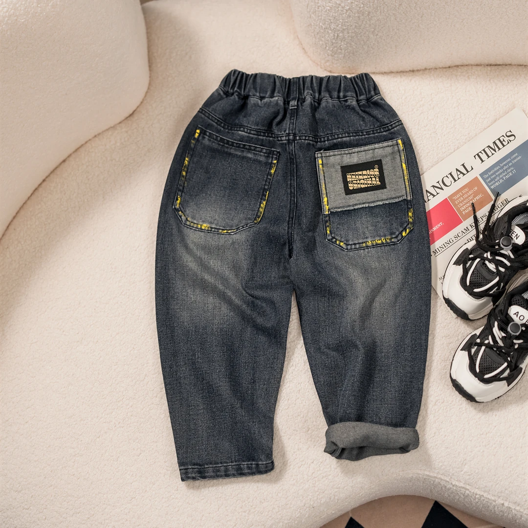 2025秋季男童牛仔裤儿童裤子男款潮牌牛仔裤中大童男童裤子N7911