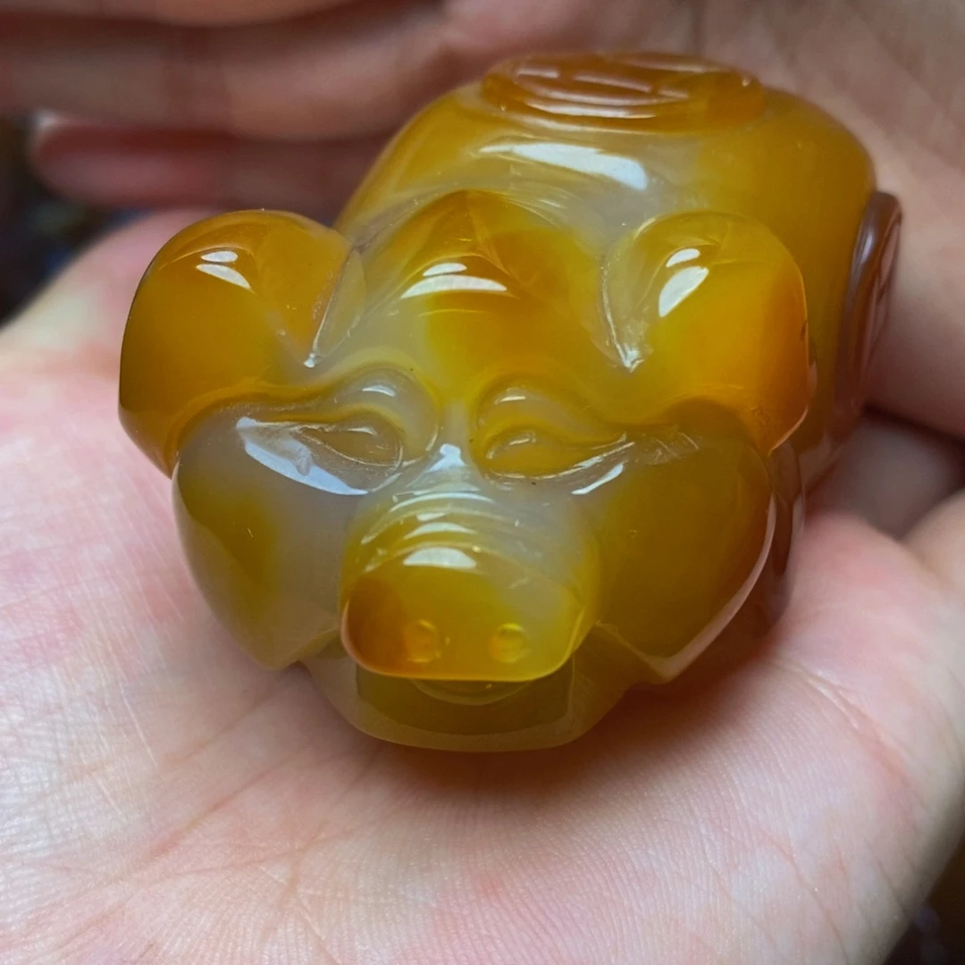 玛瑙/玉髓手把件未镶嵌