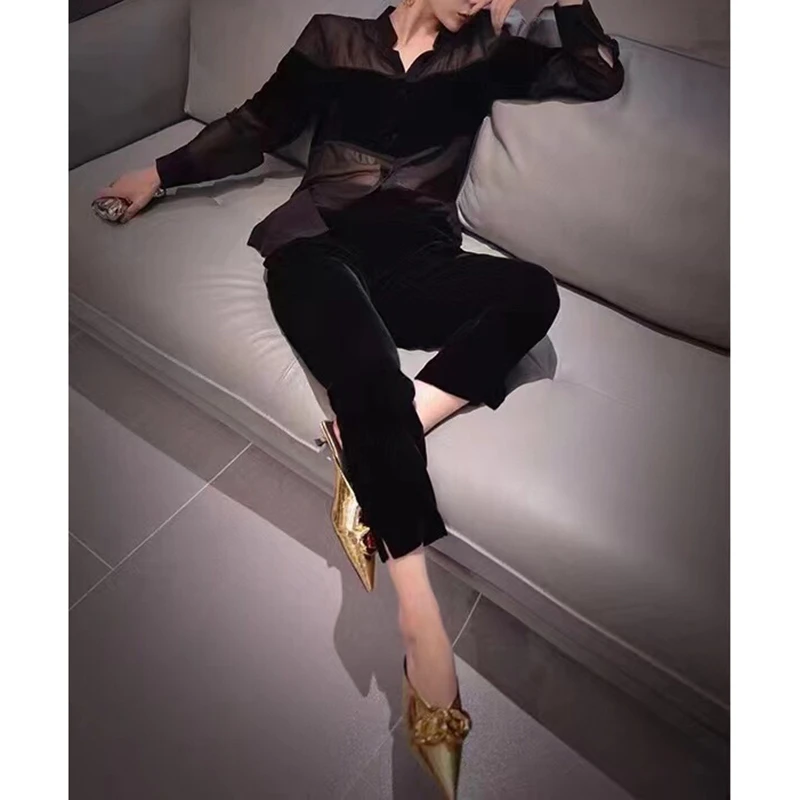 G97609真丝桑蚕丝蚕宝宝丝绒植绒长袖上衣