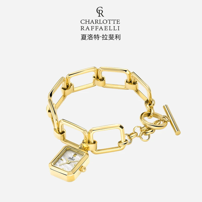 Charlotte Raffaelli夏洛特 手表小众轻奢潮流时尚方盘链条