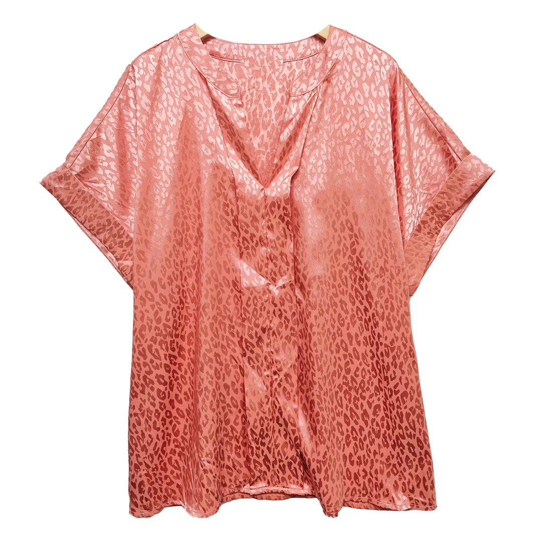 4416#粉红色短袖上衣时尚舒适百搭夏季