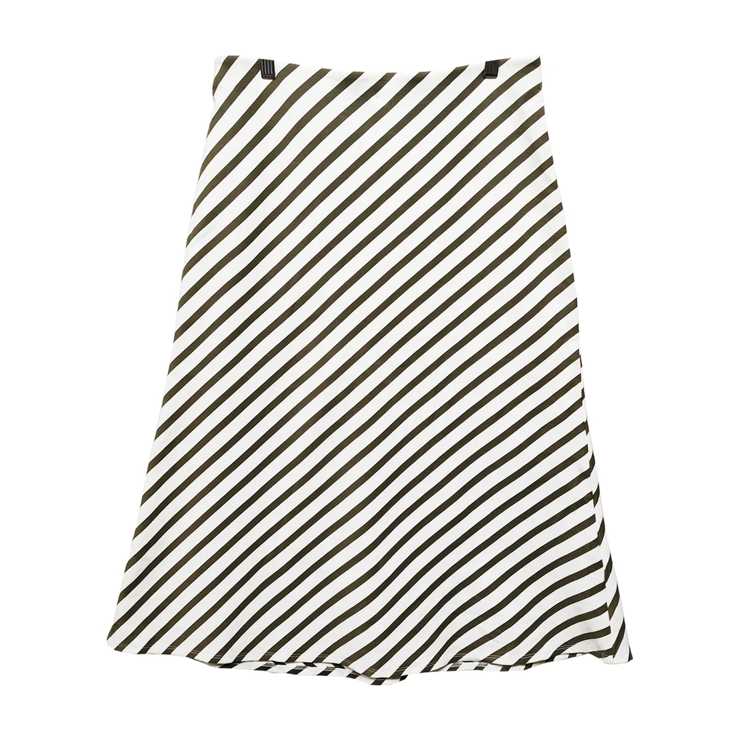 8461#斜条纹半身裙