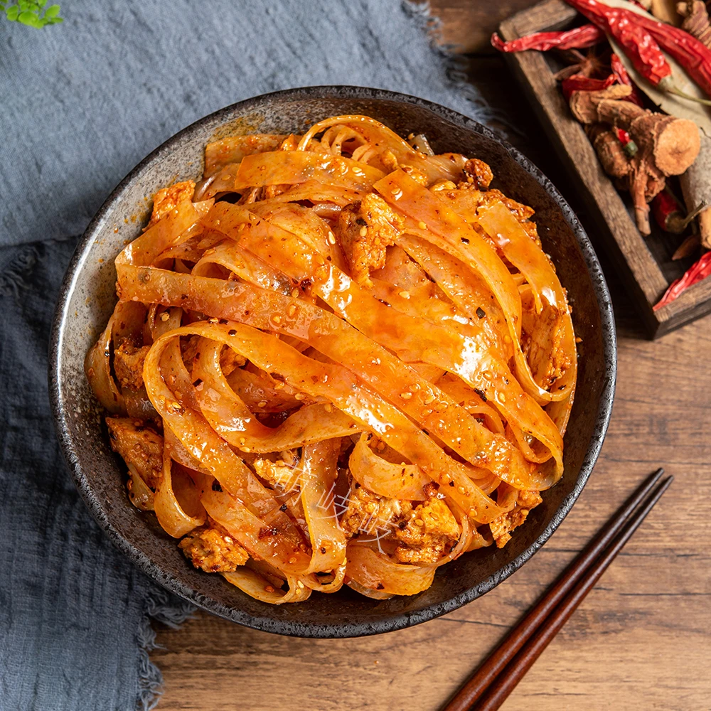 正宗陕西宝鸡擀面皮美食特产小吃330g加量每袋真空速食