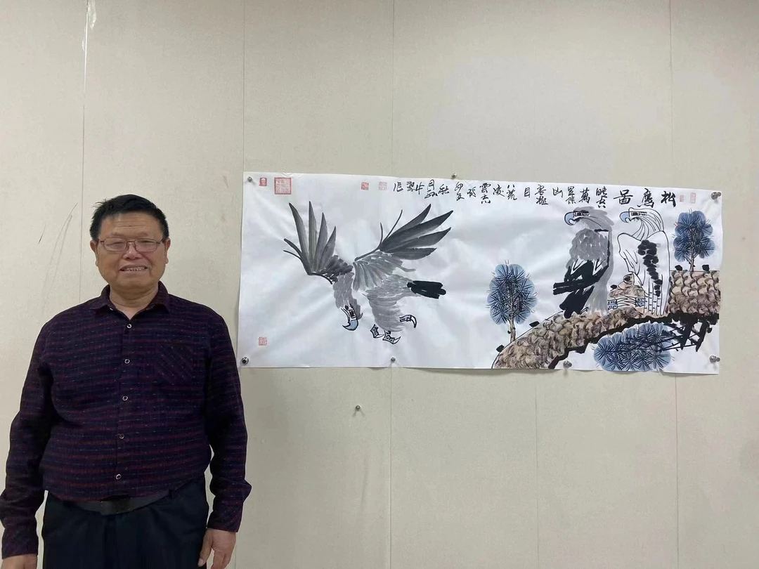 孙中翠老师创作 松鹰图