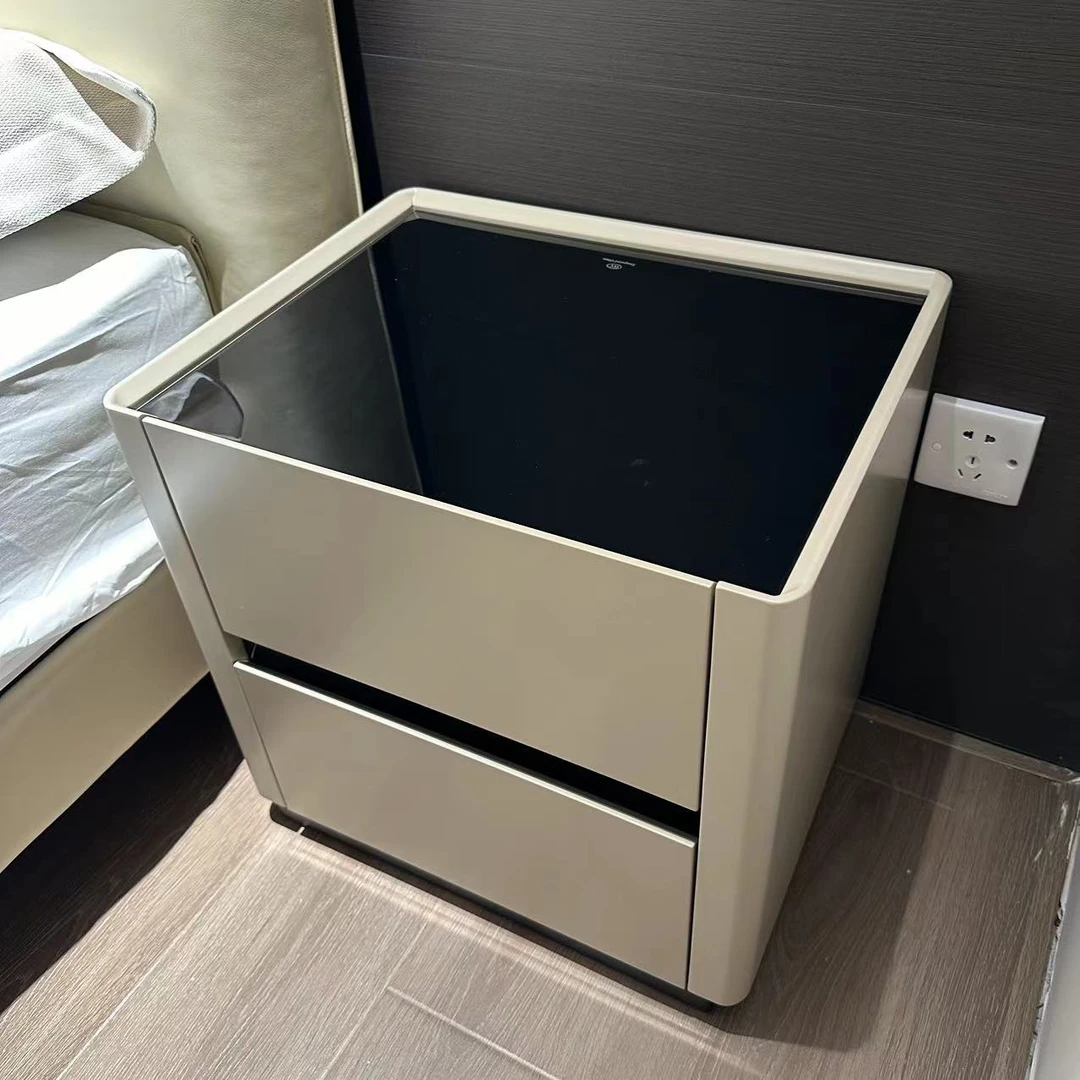 意式极简小尺寸床头柜现代简约风格带抽屉创意小户型抽屉式烤漆