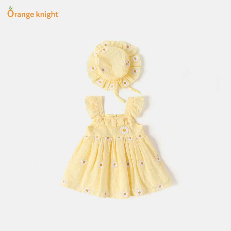 婴儿背心夏季新生女宝宝无袖连衣裙可爱超萌碎花公主裙洋气时髦薄