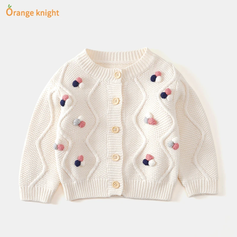 婴儿针织开衫春秋长袖新生女宝宝可爱超萌公主上衣毛线外套韩版潮