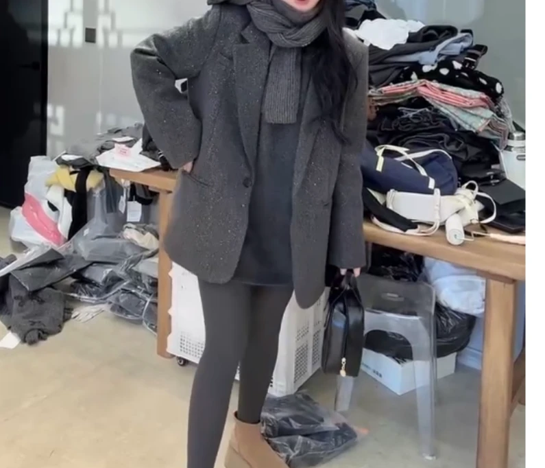 2024冬季新款时尚女装网红高级感休闲爆款外套中长款小ye